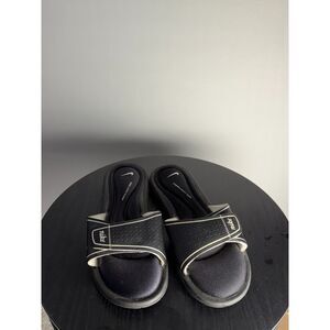 Nike Comfort Footbed Black White Adjustable Slides Women’s 10